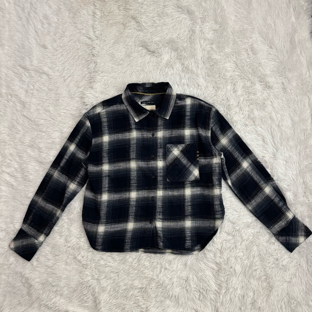 EUC Scotch & Soda Plaid Flannel Button Down Long Sleeve Shirt!